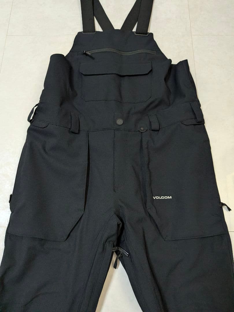 【超美品】VOLCOM リブパンツ オーバーオール スノーボードウェア Mサイズ