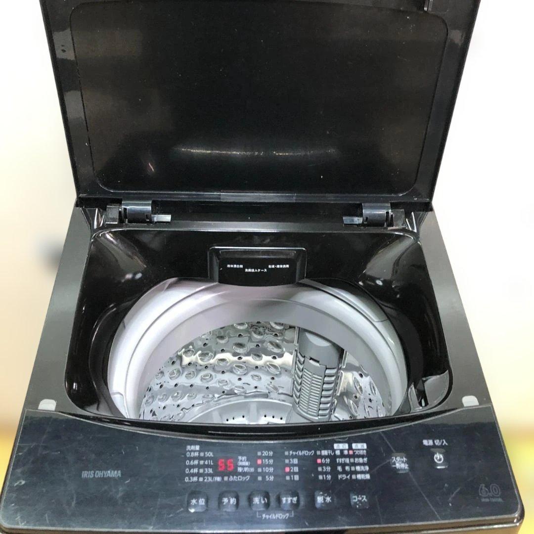 送料無料 22年 アイリス 6kg 洗濯機 IAW-T605BL 251123