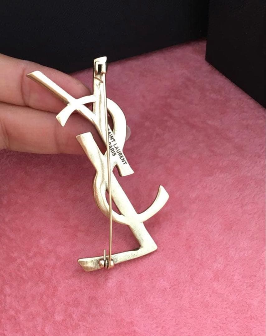 美品！サンローラン　オピウム YSL ブローチ　ゴールド✨