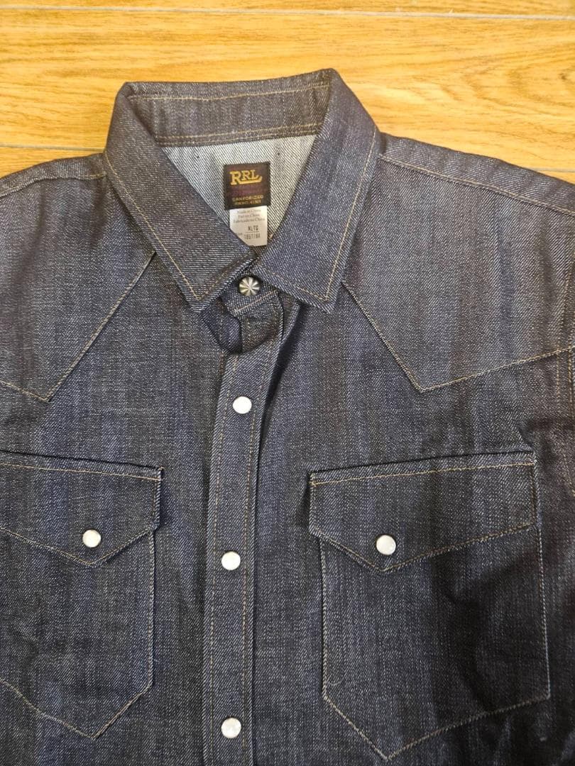 送料無料/新品未使用　DOUBLE RRL ダークデニムノンウォッシュ シャツ