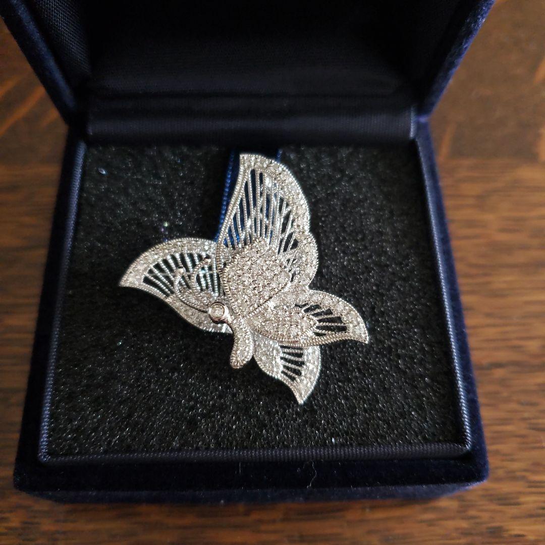 ジュエリーツツミ　蝶　ブローチ