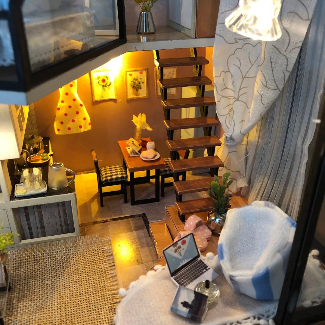 ミニチュアドールハウス　完成品　北欧風ハウス❤︎