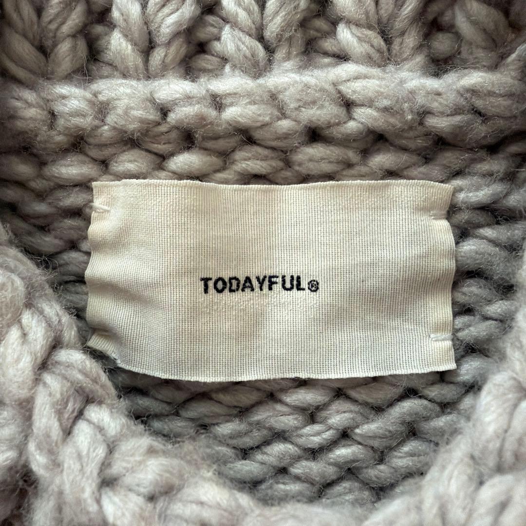 todayful Puffsleeve Hand Knit 半袖ニット