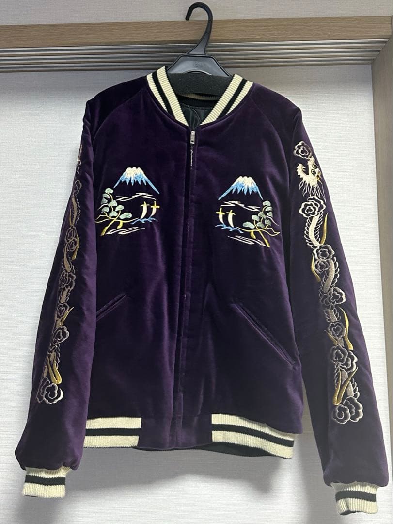 テーラートウヨウ スカジャン ベルベットジャケット リバーシブル Lサイズ