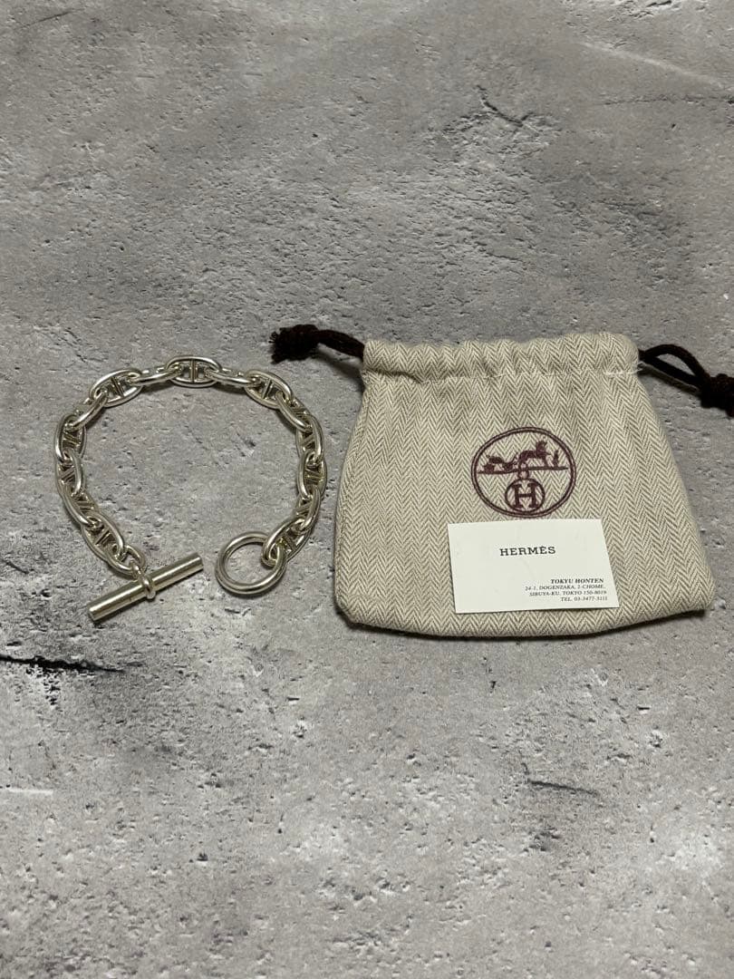 エルメス HERMES　シェーヌダンクルGMシルバーブレスレット