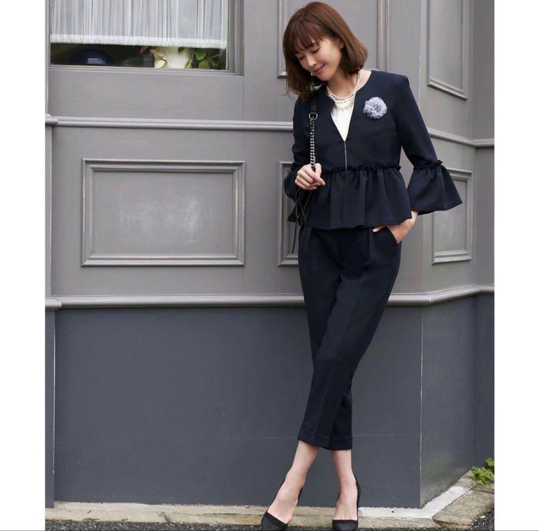 RUIRUE BOUTIQUE ペプラムジャケットパンツセットアップスーツ