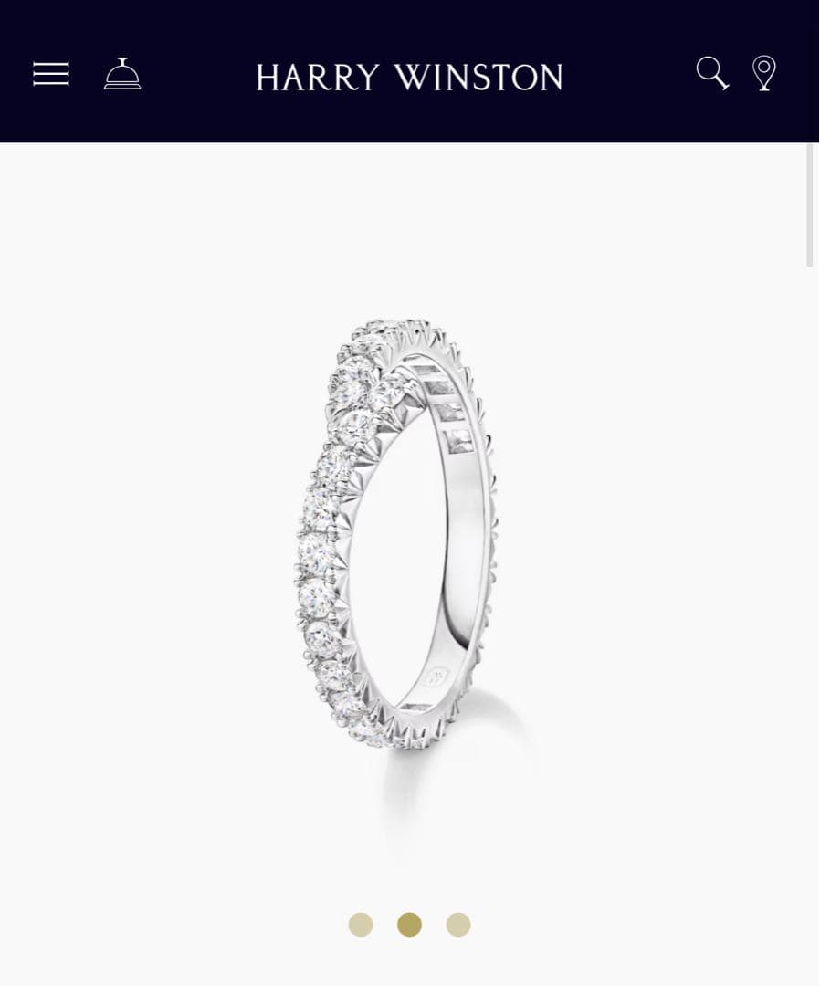 【証明書付】 ハリーウィンストン リボン バンドリング 10号 定価127万