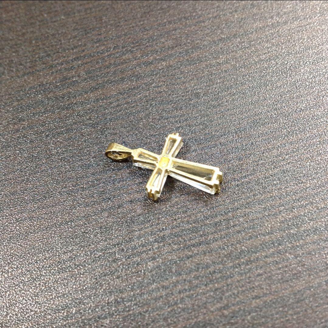 14Kイエローゴールド ペンダント 14金 クロスペンダント 男女兼用