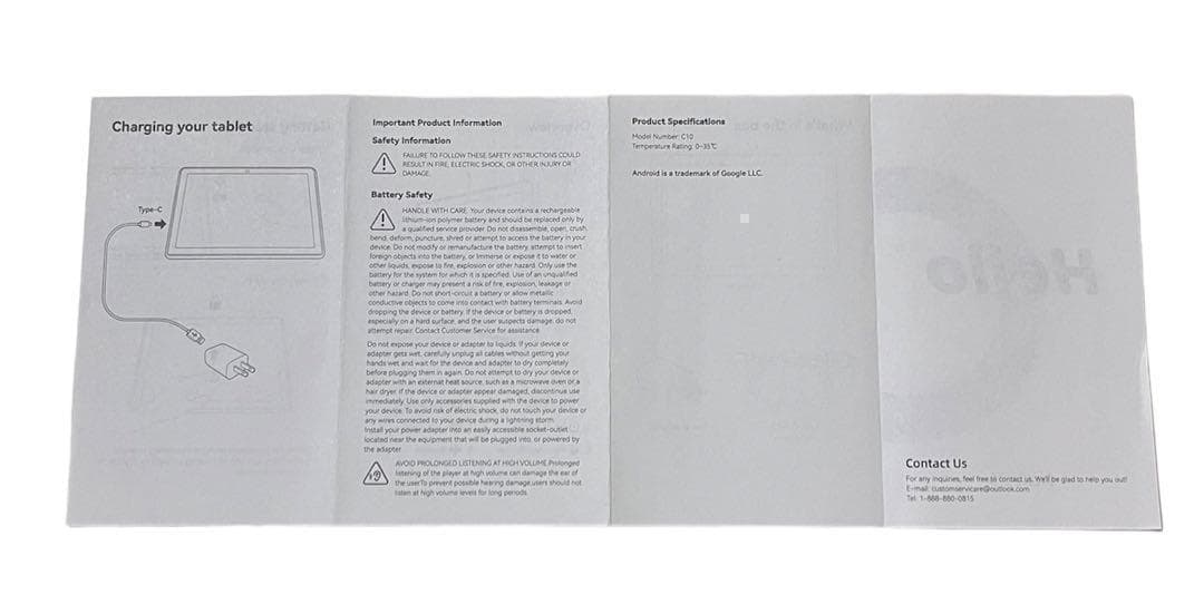 タブレット Android 14、タブレット タクタイル 10 プース、タブレッ