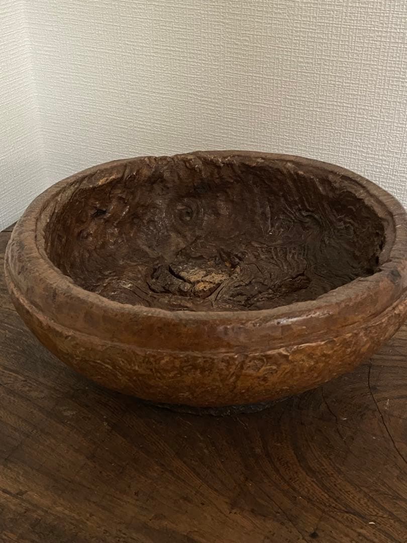 1930年代 アフリカ古木 削り出し特大ボウル 古道具坂田