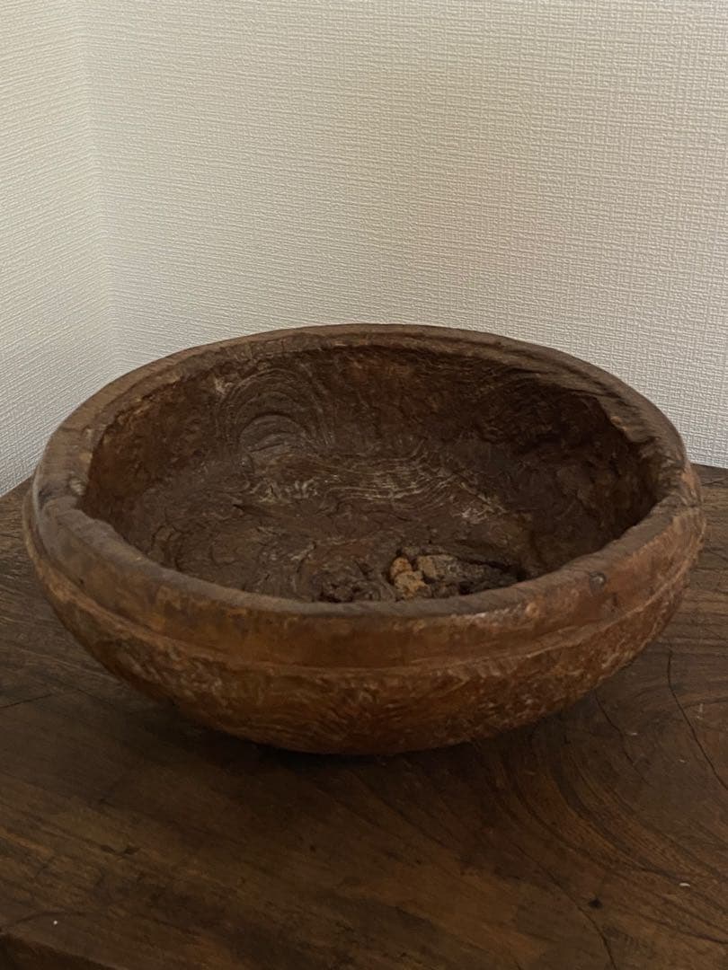 1930年代 アフリカ古木 削り出し特大ボウル 古道具坂田