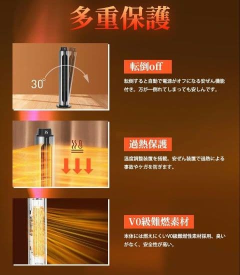 セラミックヒーター 速暖 ヒーター 2秒速暖 ECO省エネ 冷暖両用