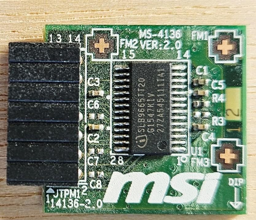 i7 5820k+MSI X99+グラボ+MSI TPM 2.0