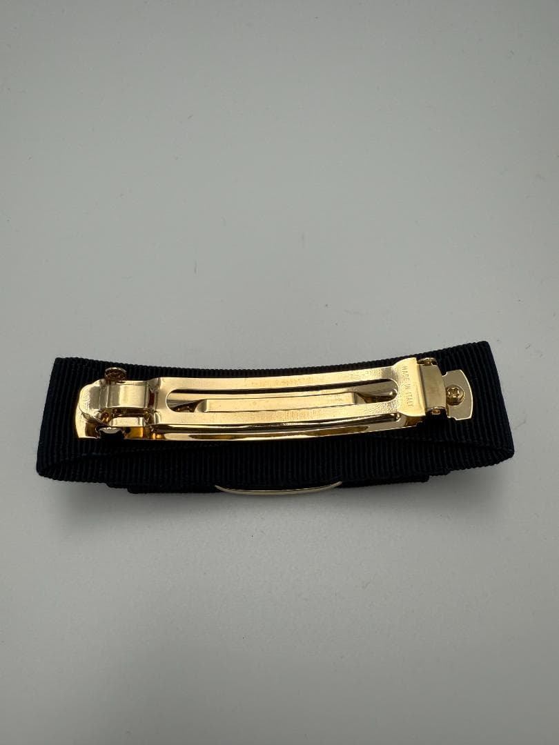 Salvatore Ferragamo ヴァラリボン バレッタ ネイビーゴールド