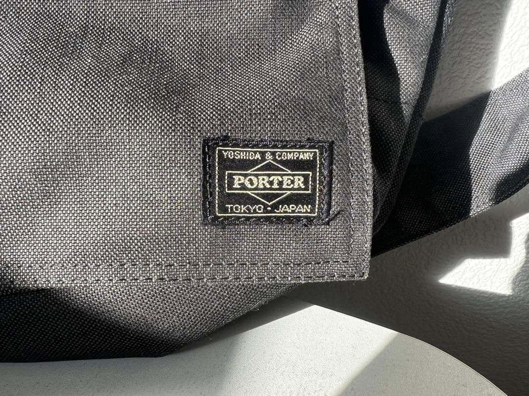 97%新 PORTER ポーター メッセンジャーバッグ キャンバス スモーキー