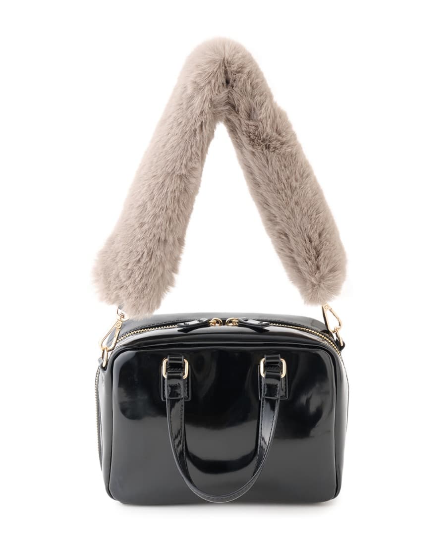 ココディール　完売新品未使用タグなしファーショルダーボストンバッグ