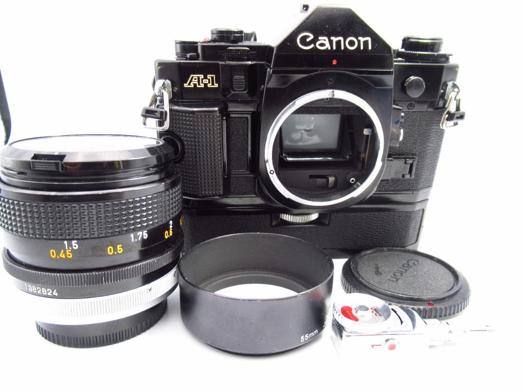 キャノン A-1 FD 50mm 1.4 S.S.C.モータードライブ 管理H4