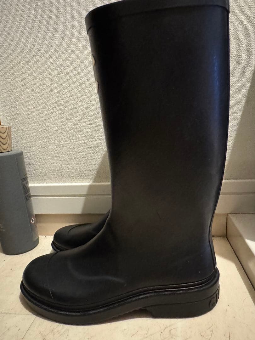 CHANEL ラバーロング　レインブーツ　37