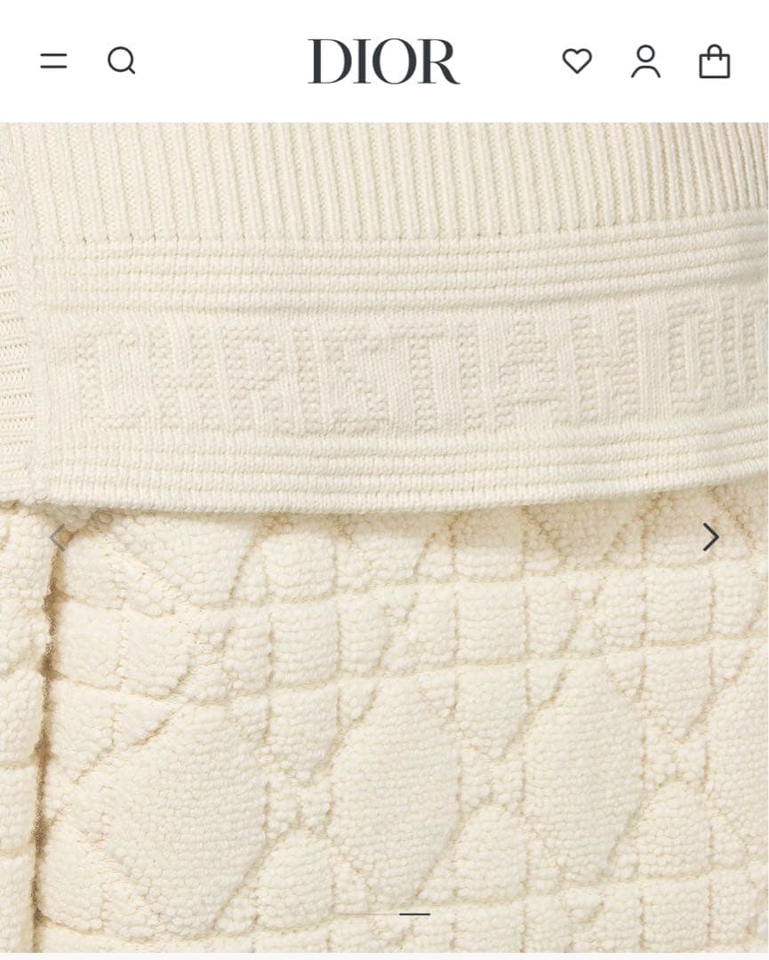 Dior 新作　アイボリー ケーブルニットジャケット　ハンガーなど付属品付きます