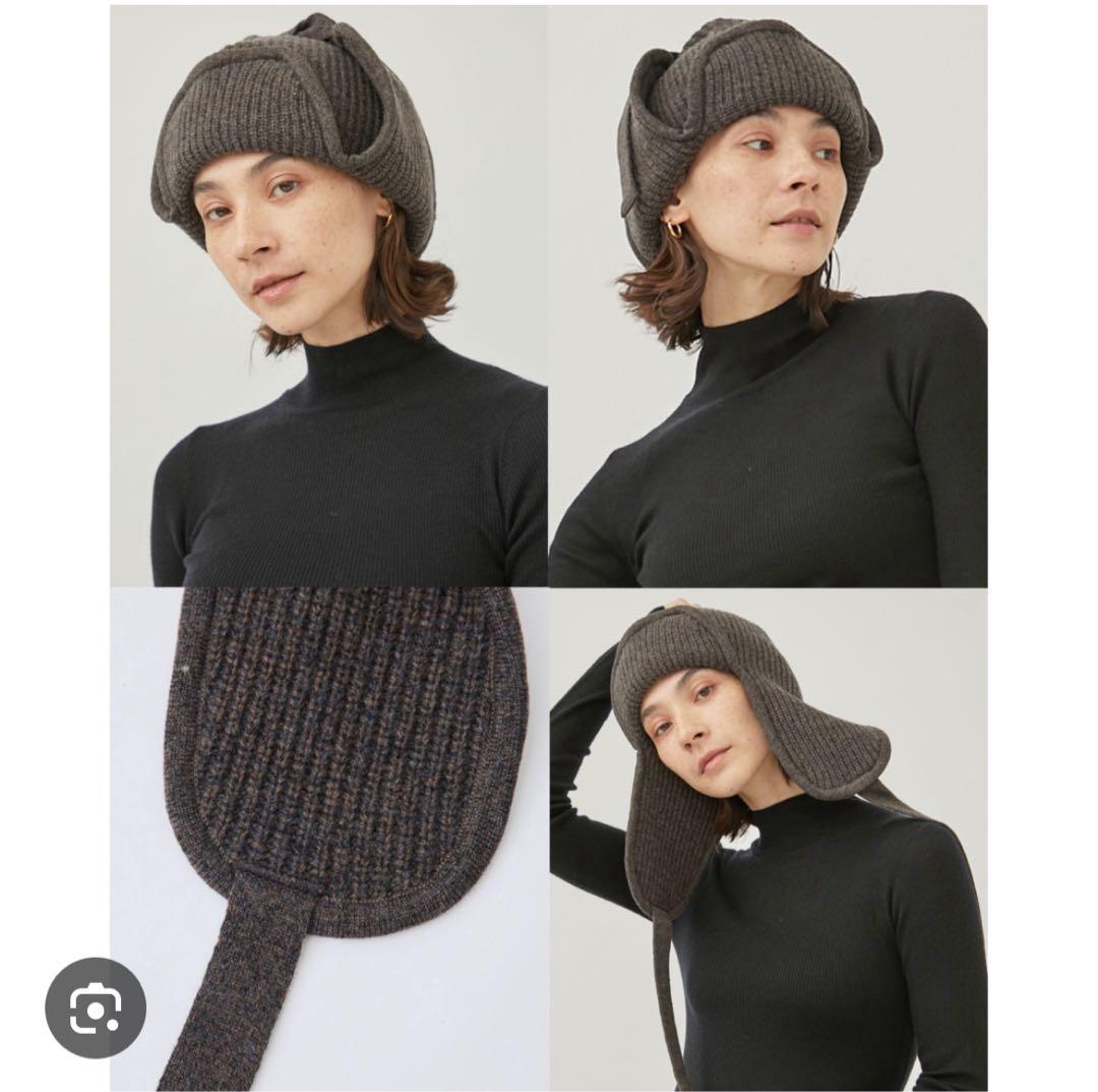 フミエタナカ　ニット帽　ベージュ　美品