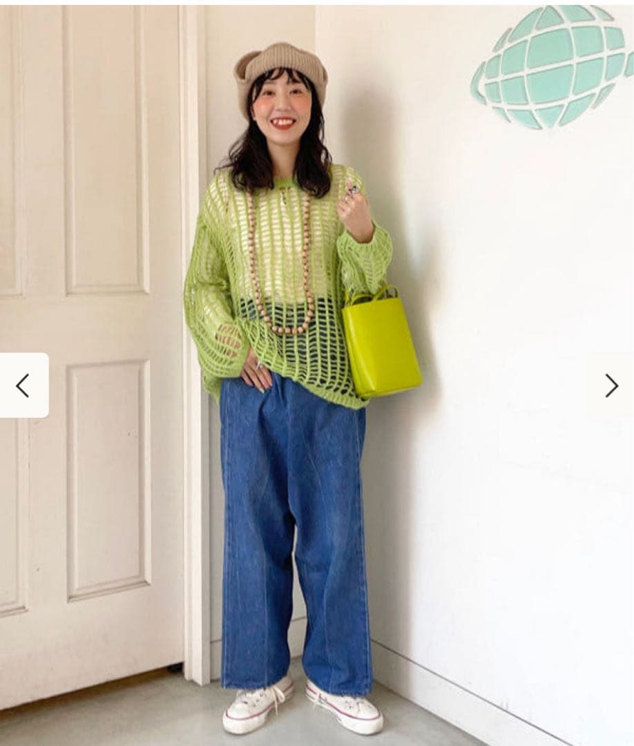 フミエタナカ　ニット帽　ベージュ　美品