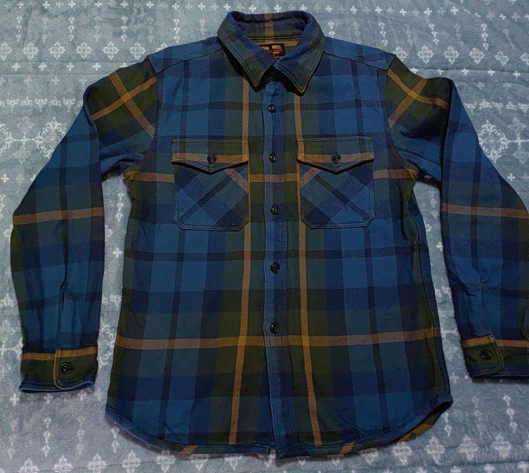 UESウエス 502354 エクストラヘビーネルシャツ 15oz サイズ(L)