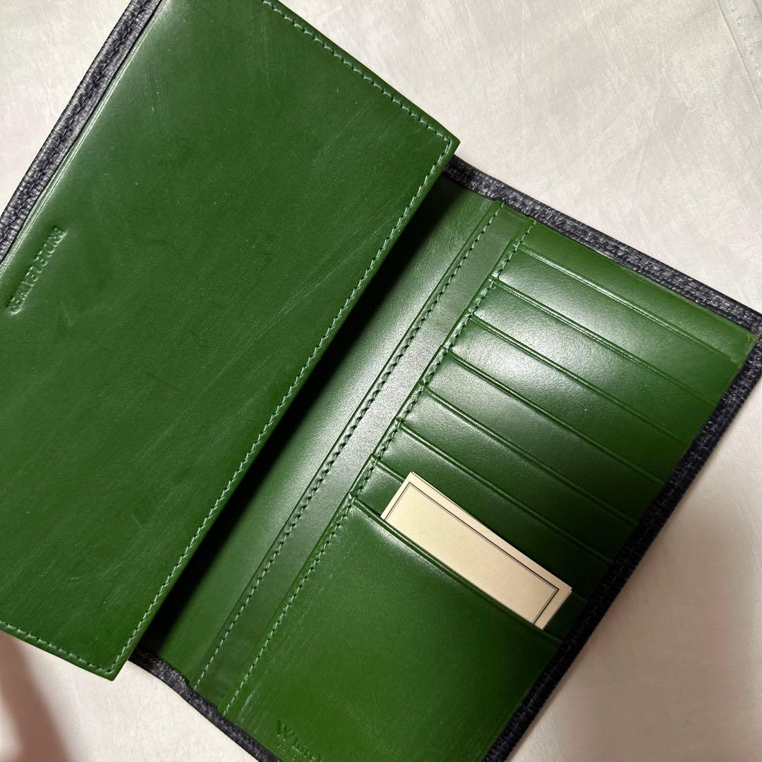 新品 ホワイトハウスコックス ホリデーライン 長財布 S9697HL ネイビー