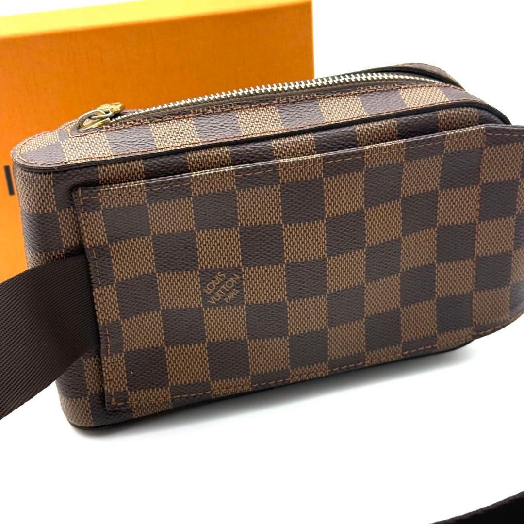 【最高級美品】ルイヴィトン ダミエ ジェロニモス ボディバック ブラウン メンズ