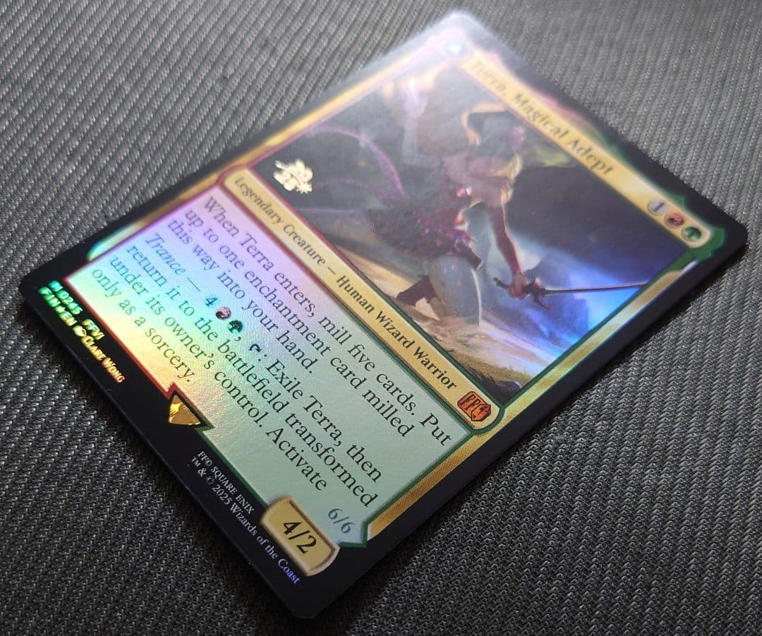 mtg 稀少エラー 反転ホロ 魔導戦士ティナ 金箔 プレリリース プロモ fin