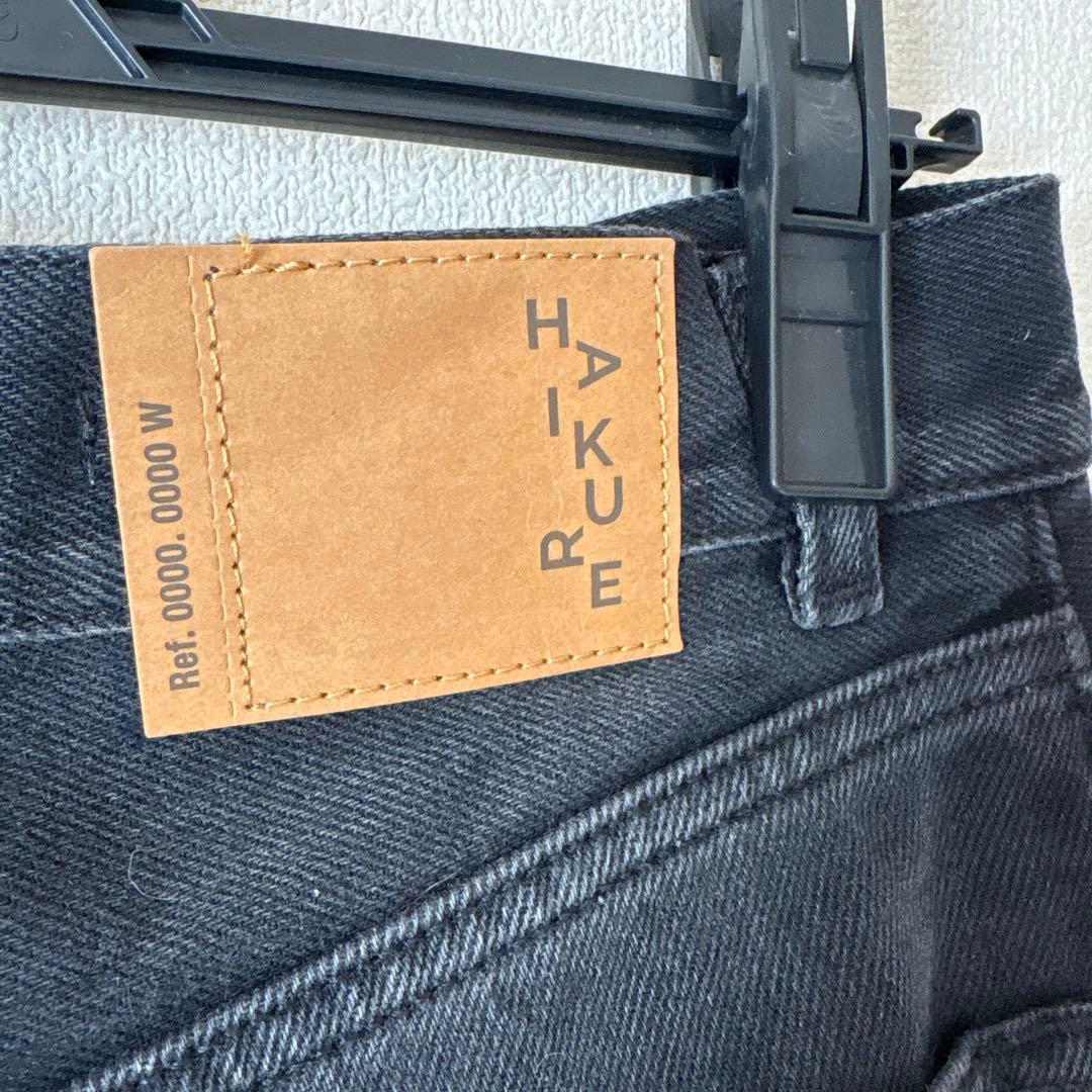 HAIKURE ブラックデニムパンツ ハイウエスト