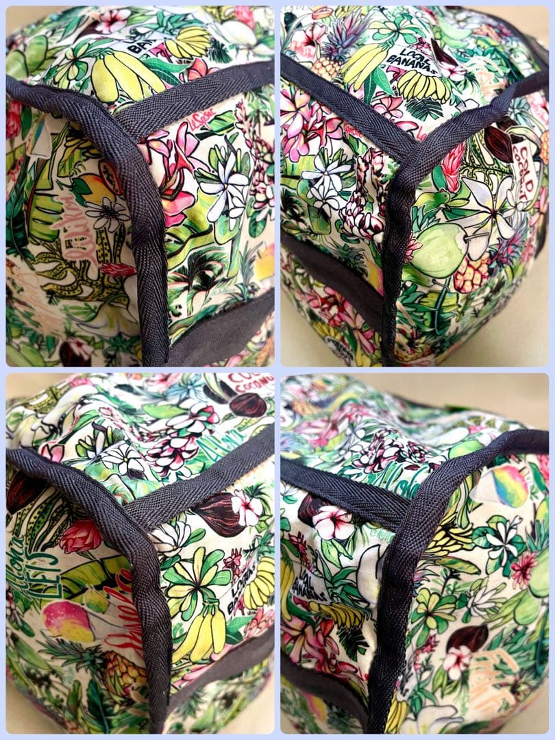 ハワイ限定　クリスティシン.コラボ　アロハマーケット柄　ラージボストンバッグ