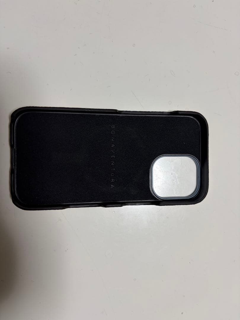 ボナベンチュラiPhone17バックカバーケース　オレンジ　シュリンクレザー