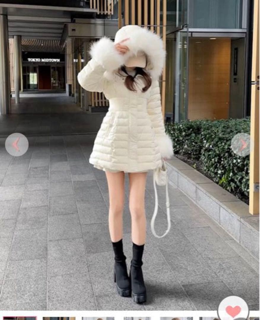 Radyレディ未使用人気完売くびれファイバーダウンコートバニラホワイトM