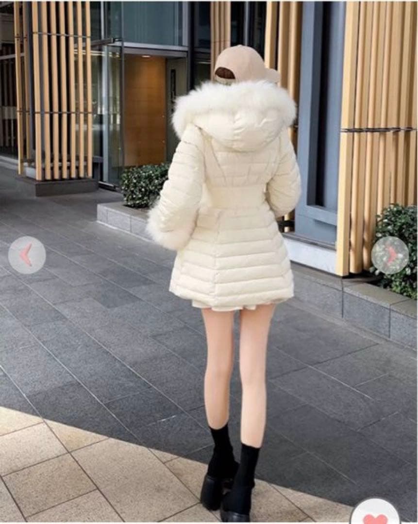 Radyレディ未使用人気完売くびれファイバーダウンコートバニラホワイトM