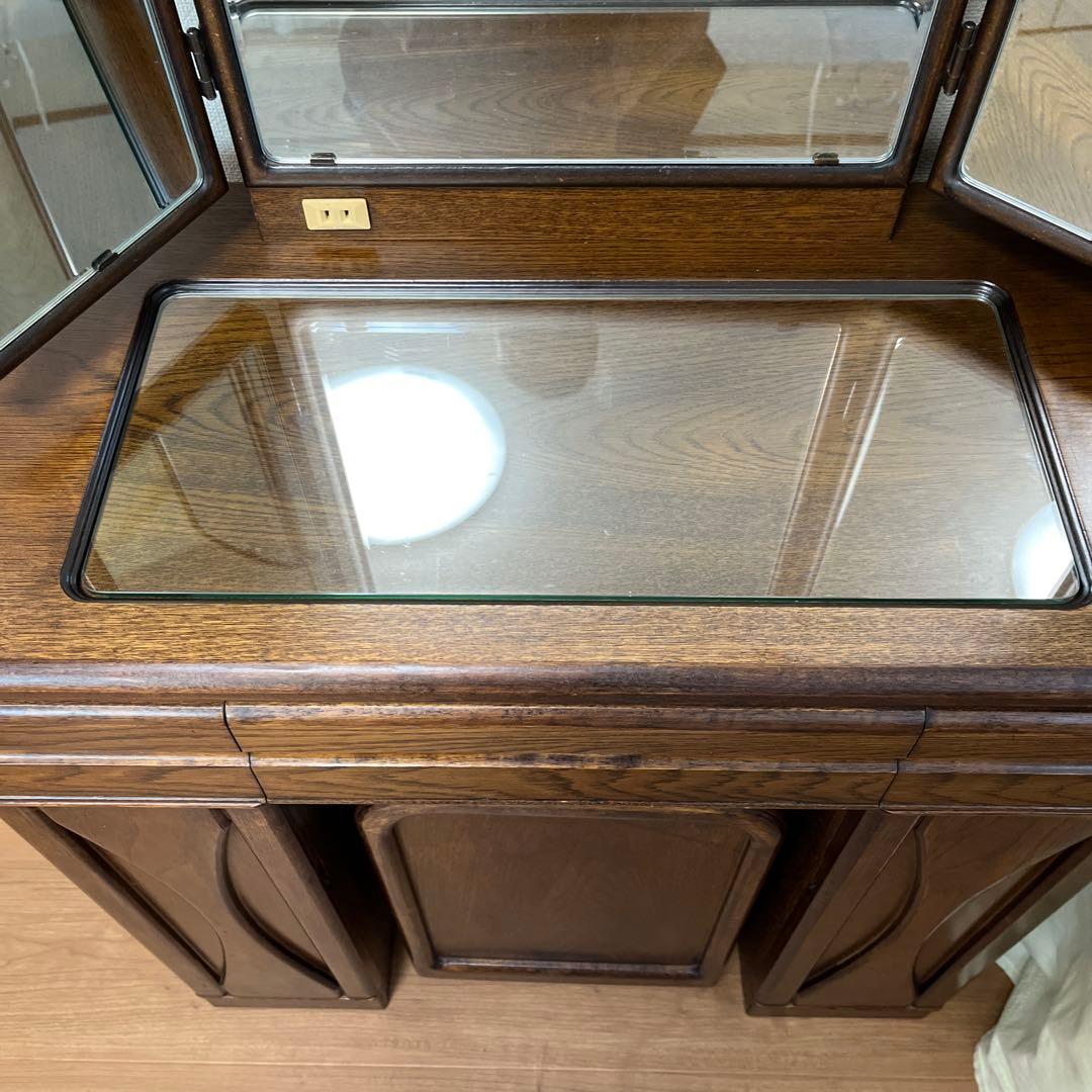 【サイ】下部引き出し部分B木製化粧台、引き出し、収納椅子付き