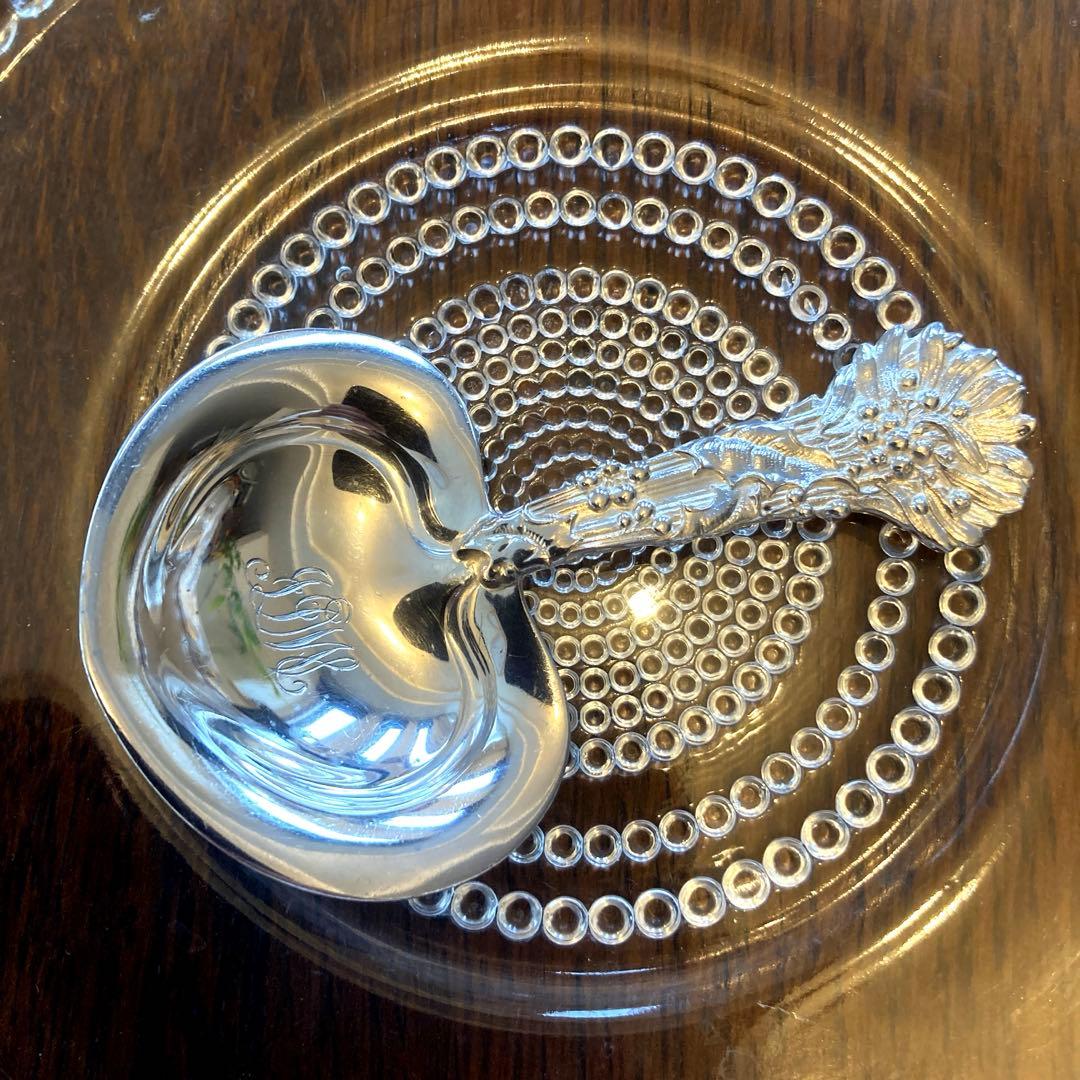 Tiffany 純銀　ティーキャディー スプーン　Holly