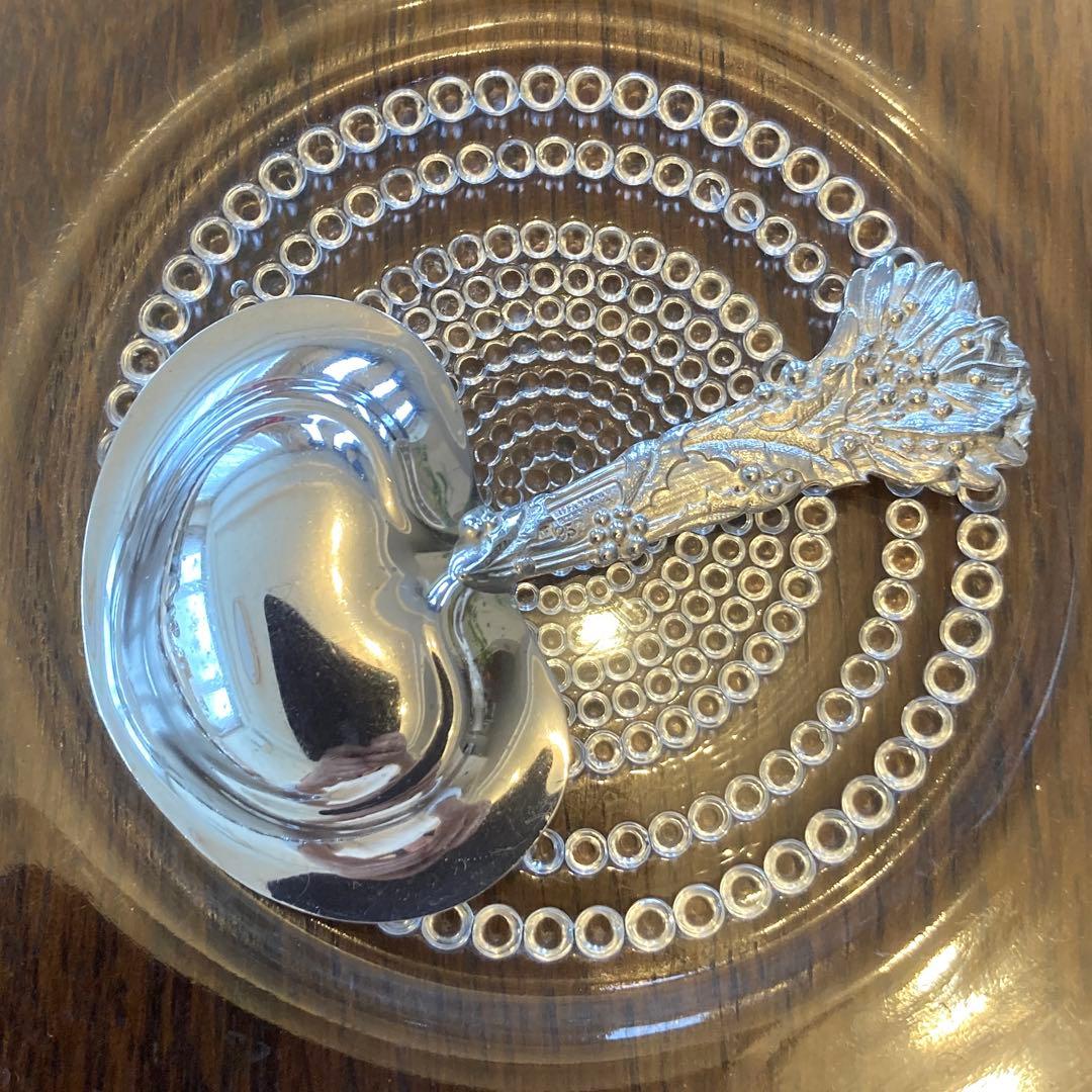 Tiffany 純銀　ティーキャディー スプーン　Holly