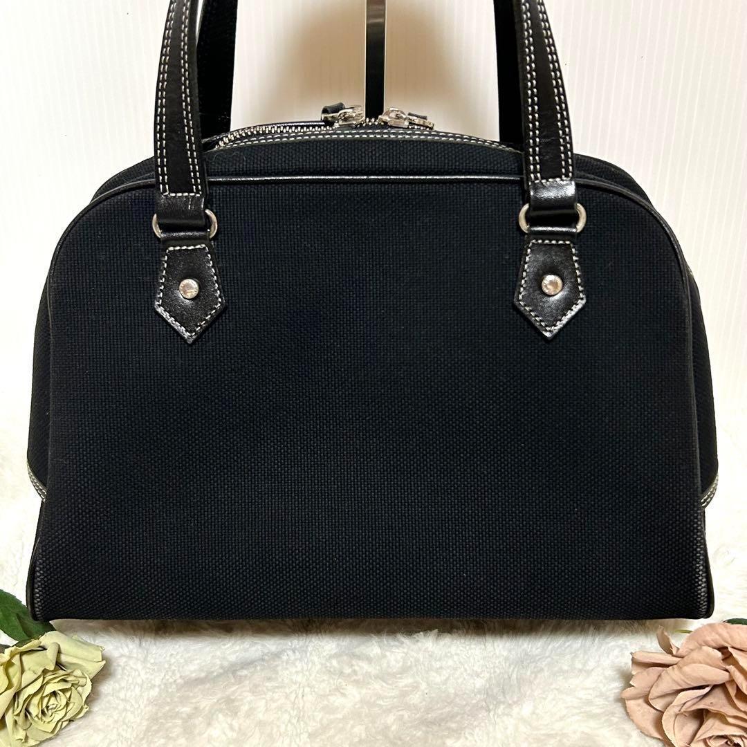 バーバリーブルーレーベル ミニボストンバッグ ホースロゴ刺繍 ハンドバッグ 黒