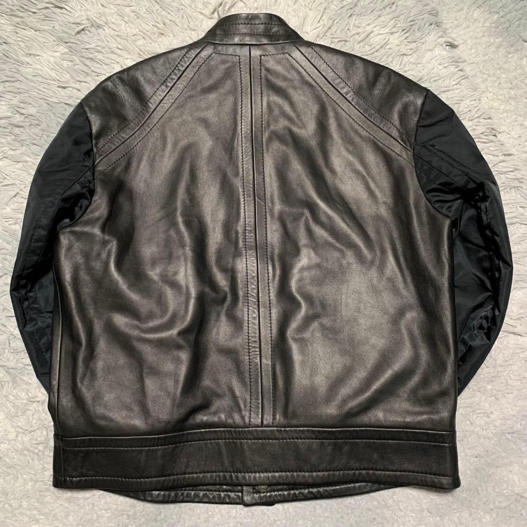 極美品 L HUGO BOSS ヒューゴボス レザージャケット ライダース