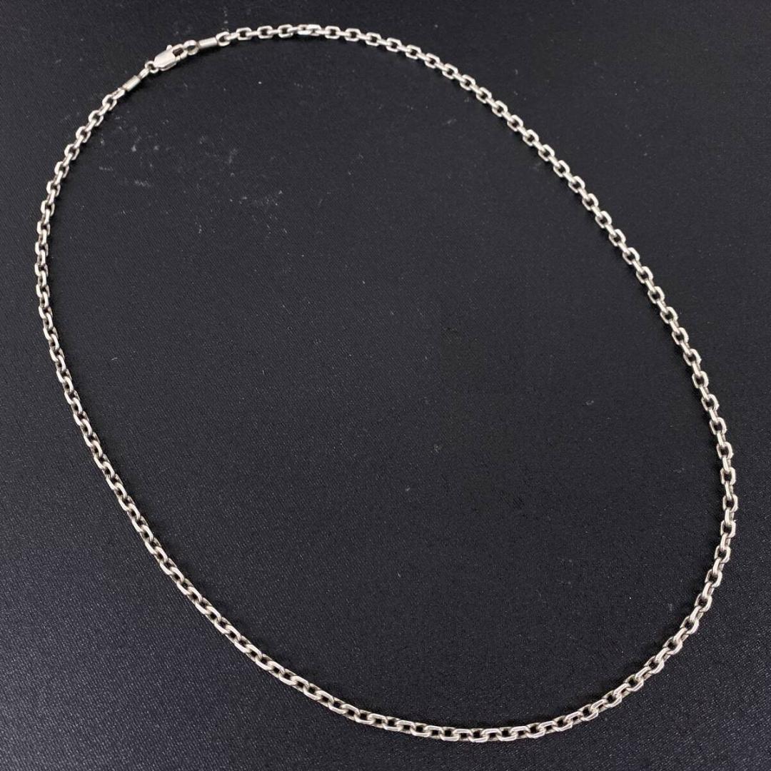 NAVAJO OLD シルバー 4mm 太角 あずきチェーンネックレス 59cm