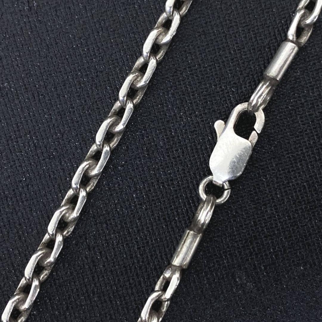 NAVAJO OLD シルバー 4mm 太角 あずきチェーンネックレス 59cm