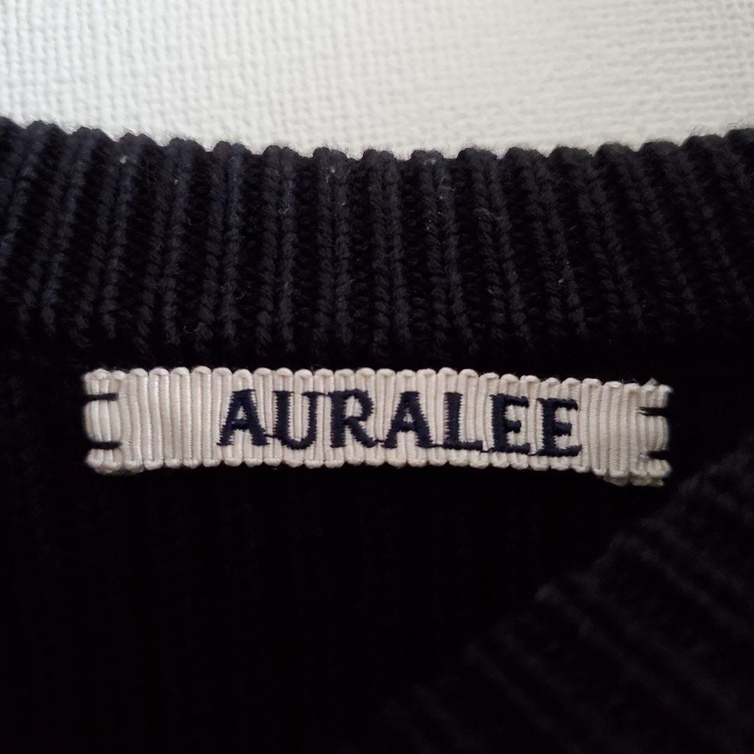 トップス AURALEE SUPER FINE WOOL RIB KNIT BIG P/O