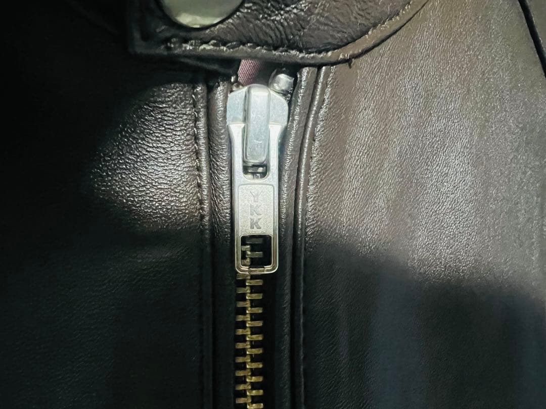 極限定 TAKEO KIKUCHI ダブルジップ シングルライダース 本革レザー