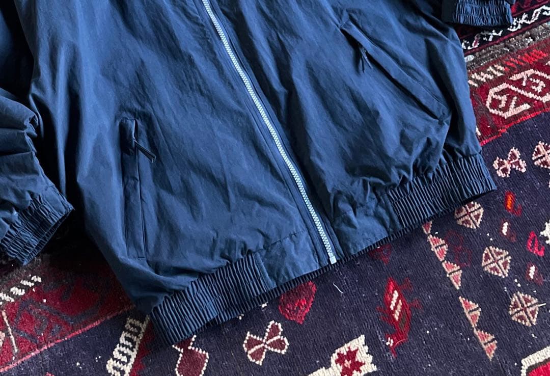 か*む様 mizun ミズノ ウォームアップジャケット 裏地フリース ネイビー