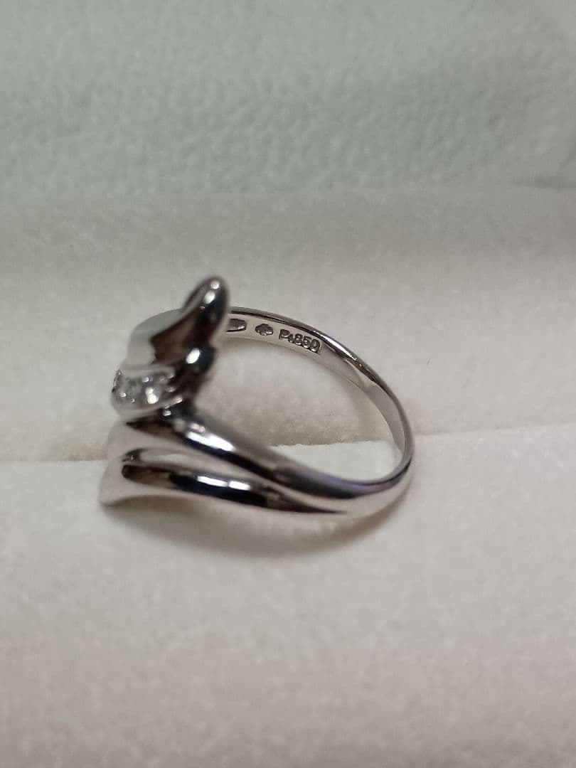 ジュエリーマキ プラチナ ダイヤモンド リング 波形 ウェーブ 11号 4.0g