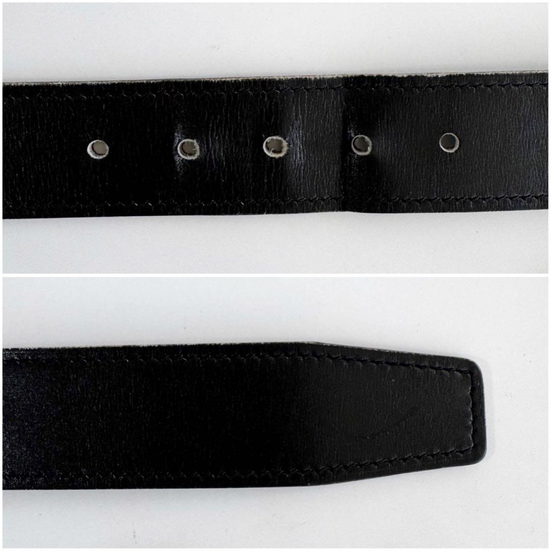 エルメス メンズ リバーシブルベルト ケープコッド 32 黒／ショコラ85