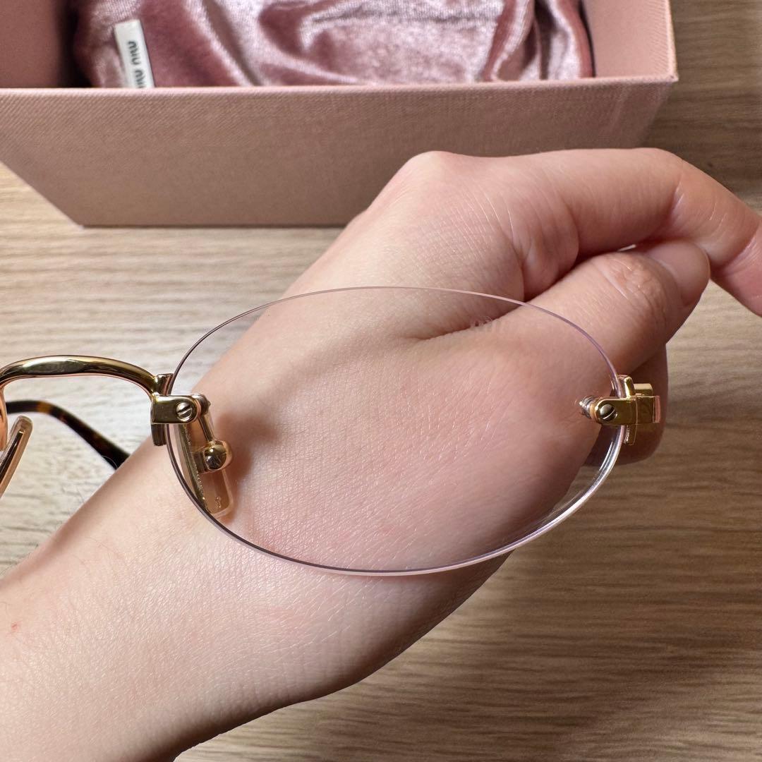 miumiu リムレスメガネ サングラス クリアメガネ