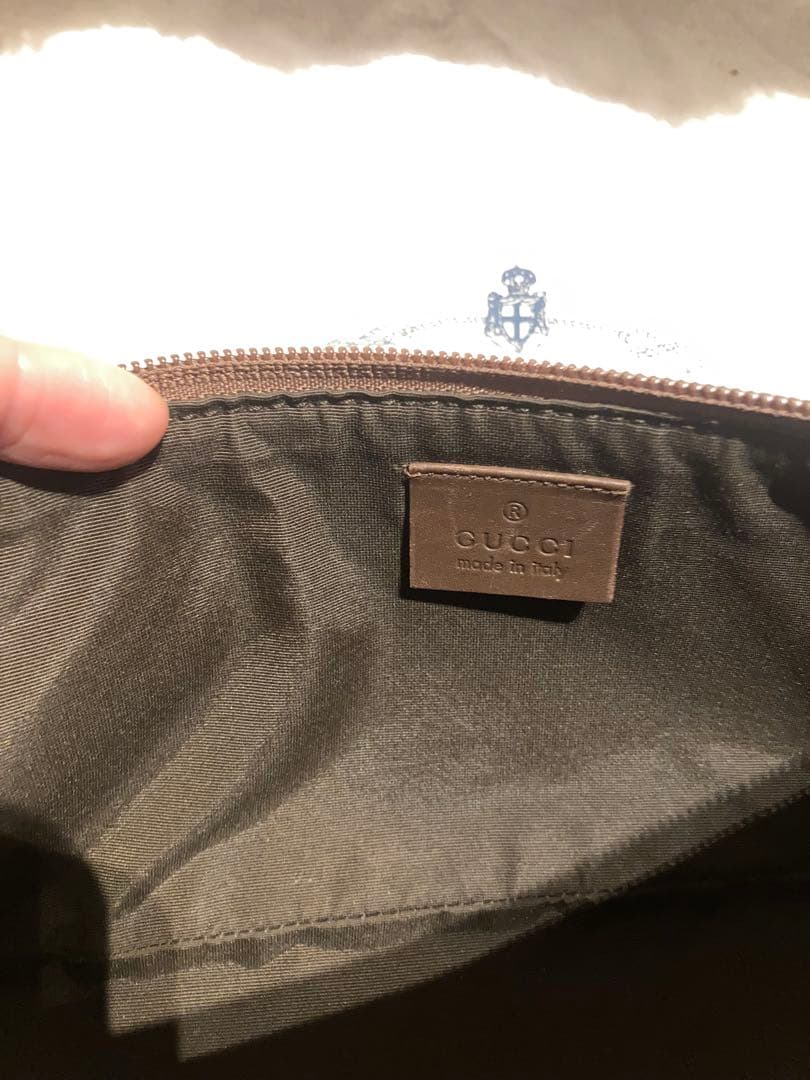 GUCCI ベージュ GGパターン ポーチ