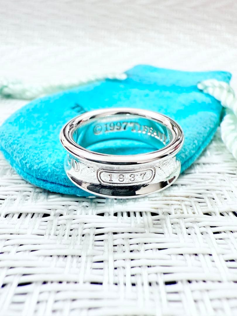 ティファニー　ナローリング　指輪　10号　研磨済み　1837 TIFFANY