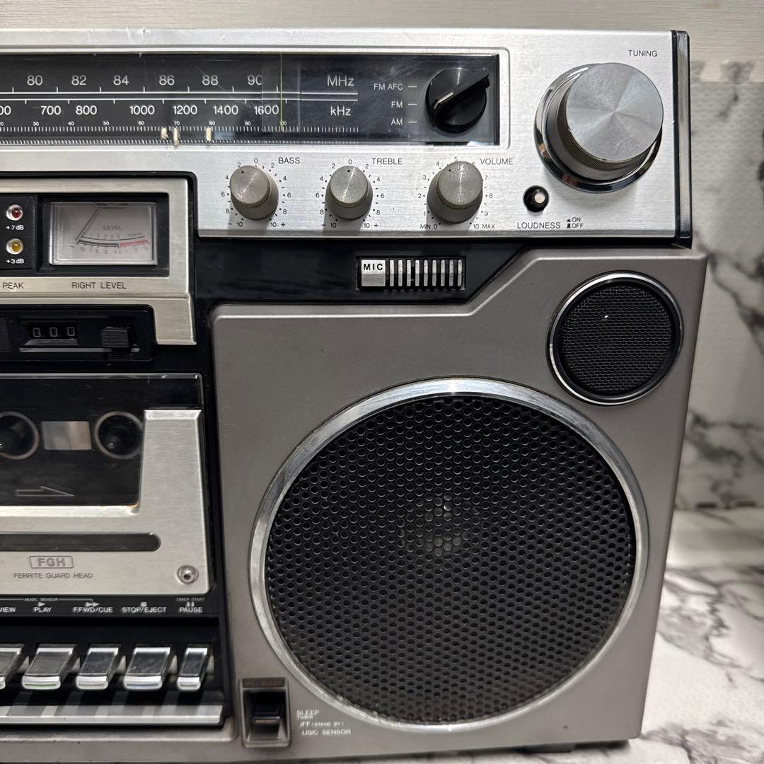 AIWA アイワ 大型ラジカセ CS-80 昭和レトロ ラジカセ通電確認品